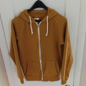 Mustard Yellow Zip-Up Hoodie